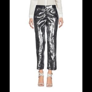 - No. 21 Steel Grey Sequined Evening Trousers NWT